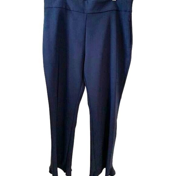 INC Womens Navy Bell-Bottom Flared Pants High-Rise With Side Zipper Size 16 - Picture 2 of 14